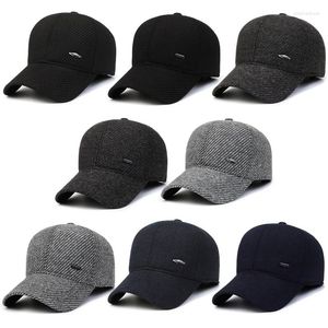 Casquettes de balle à la mode rétention de chaleur chapeau à visière doux père hiver baseball oreillettes pour un usage quotidien