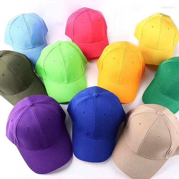 Casquettes de baseball tendance multicolore baseball hommes femmes été solide chapeau simple chapeaux réglables en plein air protection solaire visières casquette décontractée