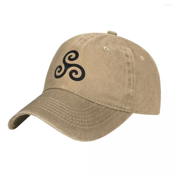 Ball Caps Triskelion Celtes Denim Cap de baseball blanc Men de celtique Femme Femmes Camionneur Camilier Casual Outdoor Sports de haute qualité Snapback