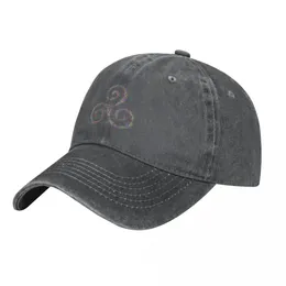 Ball Caps Triskelion Design Symbole - Le Mental Physical and Spiritual in Continual Transformation Cowboy Hat