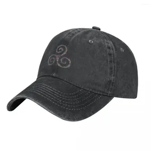 Ball Caps Triskelion Design Symbol - The Mental Physical and Spiritual in Continual Transformation Cowboy Hat