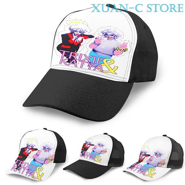 Casquettes de baseball Trixie Katya Show Basketball Cap Men Women Fashion All Over Print Black Unisex Adult Hat