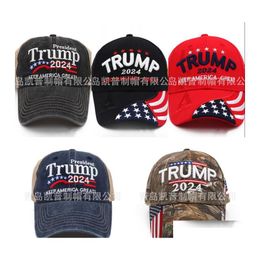 Ball Caps Trump 2024 Verkiezingshoed Presidenti￫le Amerikaanse snapbacks Keep America Baseball 18KP 1575 T2 Drop Delivery Fashion Accessoires Hat Otoak