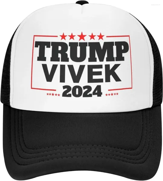 Ball Caps Trump Vivek Ramaswamy pour le président 2024 Chapeaux de camionneur Femmes Mesh Baseball Cap Cowboy Hat Men Snapback Black