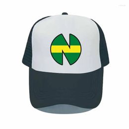 Tapas de pelota Tsubasa Nankatsu Equipo Logo Logotipo Capas de béisbol Hats Hats Trucker Unisex Mesh Hat verano Snapback al aire libre MZ118 Drop entrega F Dh0AH
