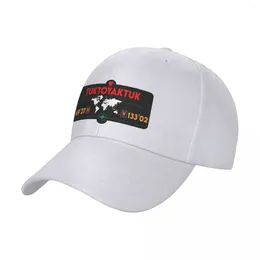 Gorras de bola Mapa de Tuktoyaktuk Coordenadas GPS Obra de arte con brújula Regalo divertido Gorra Béisbol Invierno Caballo Sombrero Chica Hombres