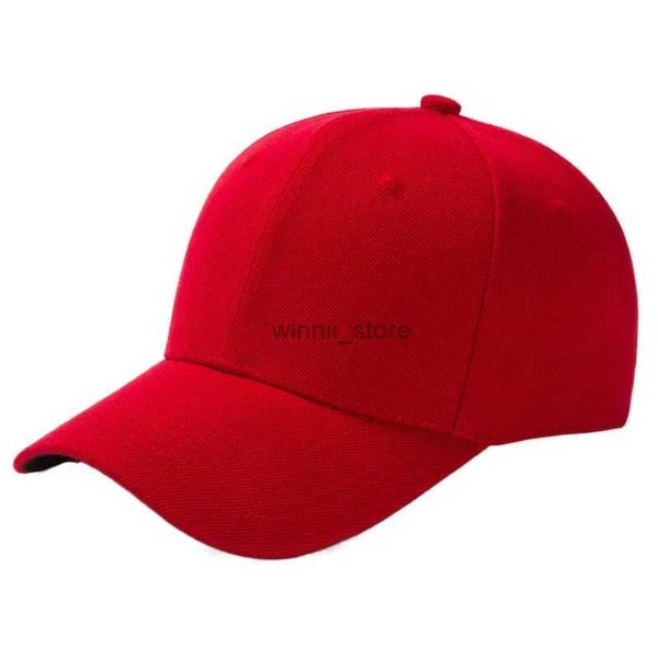 Gorras de bola Sarga Gorra de béisbol sólida 6 paneles Hombres Gorras Diario para mujer Sombrero de verano Ala curvada Ajustable Rojo Blanco Púrpura Gris NegroL2403