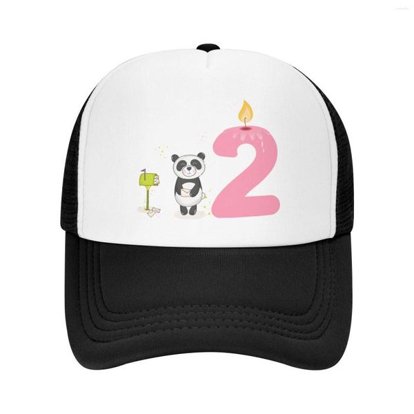 Casquettes de baseball deux mois ans anniversaire été respirant maille casquette de baseball camionneur chapeau hommes enfants Panda