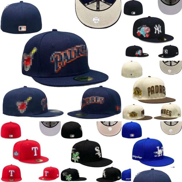 Casquettes de balle Uni Grossiste Mode Snapbacks Casquette de baseball Chapeau de seau Broderie Adt Plat Peak pour hommes Femmes FL Fermé 7-8 Drop Livraison F Dhjh2