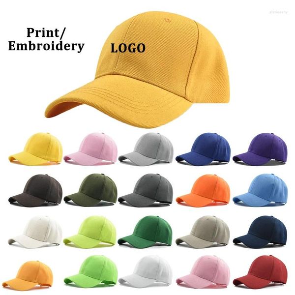 Casquettes de baseball unisexe réglable papa chapeau hommes femmes hip hop casquette de baseball avec impression personnalisée logo été parasol snapback en gros