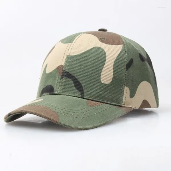 Gorras de bola Unisex Ajustable Bloque solar Camuflaje Gorra de béisbol Mujeres Ocio Hombres Caza al aire libre Selva Sombrero Sombreros deportivos