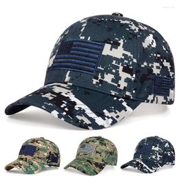 Ball Caps Unisexe Army Drapeau des États-Unis Broderie Baseball Spring and Automne Outdoor Ajustement chapeaux décontractés