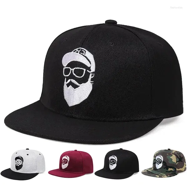 Capes à billes unisexes à barbe à barbu à la broderie Hiphop Caphop extérieur Baseball décontracté Ajustement Camilier du chapeau de cran Gorras Hombre