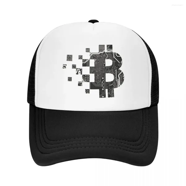 Caps à billes Unisexe Blockchain Circuit Board Camier Cap Mash Mesh Baseball Snapback Hat Soleil Summer Réglable