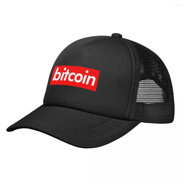 Capes à billes Boîte unisexe Logo Crypto-monnaie camionneur Chapeur Sport Mesh Baseball Polyester Chapeaux Soleil Réglable Hiver