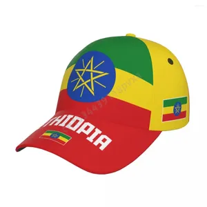 Ball Caps Unisexe Flag en Éthiopie Cool Éthiopiens Adult Baseball Cap Patriotique Patriotique pour les fans de football Femmes Femmes