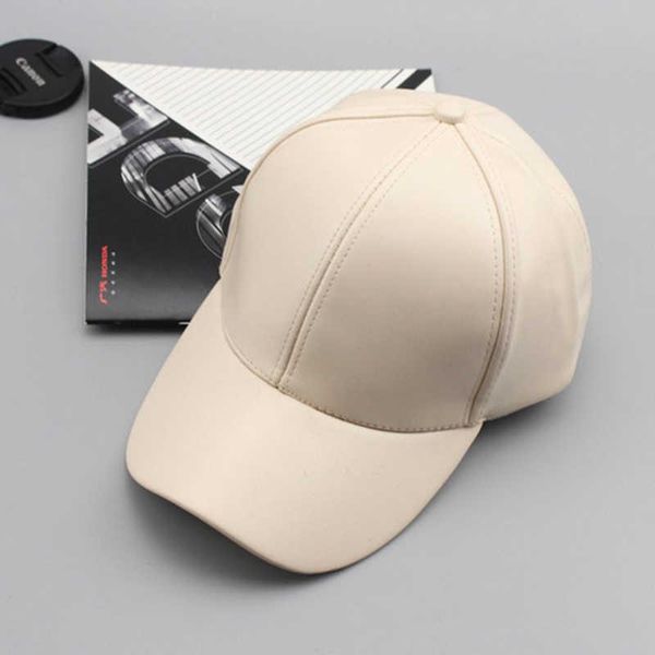 Tapas de pelota Unisex Faux Leather Hip-Hop Baseball Tap Baseball PU Solidable Sports Sports Outdoors Flat Snapback Caps R230220