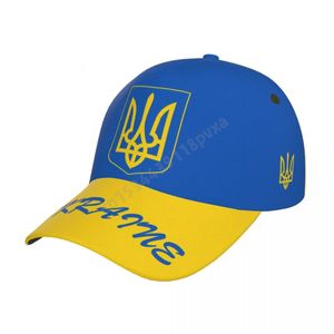 Casquettes de balle unisexe drapeau Ukraine Cool ukrainiens adulte casquette de Baseball chapeau patriotique pour les Fans de football de Baseball hommes femmes 231204