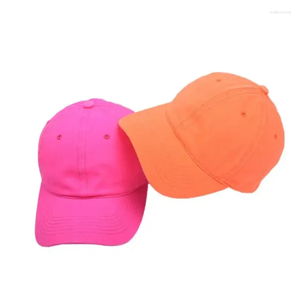 Gorras de béisbol Gorra de béisbol de seguridad de neón fluorescente unisex Color sólido brillante Alta visibilidad Protector solar al aire libre Hip Hop Snapback Sombrero ajustable