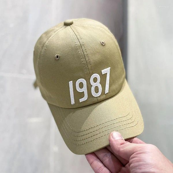 Ball Caps Unisexe Hat Cotton 1987 Broided Baseball Cap Youth Fashion Snapback Bone Street Hip Hop Gorras Hombre