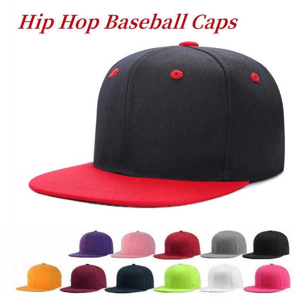 Gorras de bola Unisex Hip Hop Gorra de béisbol clásica Equipada Flat Bill Sombreros Visera ajustable Sombrero Casual Snapbk Sombreros Peak Plain Flat Rapper Caps P230412