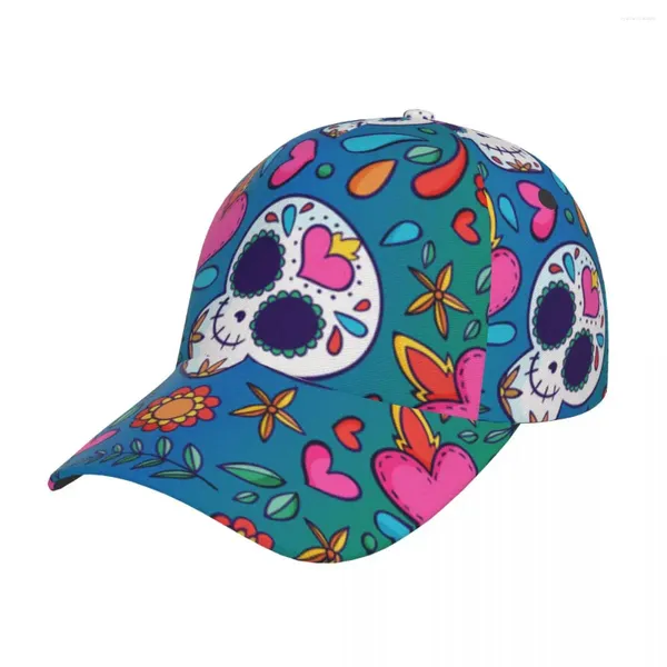 Ball Caps Unisex Outdoor Sport Zonnebrandcrème Baseball Hoed Running Vizier Cap Dia De Muertos Illustratie