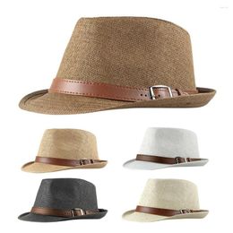 Gorras de béisbol Sombrero de playa para el sol empacable estructurado de paja de verano unisex CubanHat