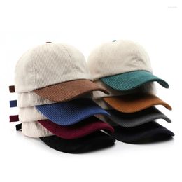 Ball Caps Unisex Warme Baseball Cap Outdoor Patchwork Kroonlijst Corduroy Winter Hoeden Voor Vrouwen Snapback Heren Streetwear Accessoires