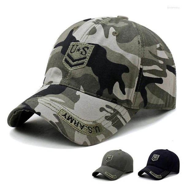 Bola de pelota US Bordado Bordado Hombres Mujeres Capilla de béisbol Camuflage Jungle Tactical Snapback Hip Hop Outdoor Sun Visor Trucker Dad Hat H102