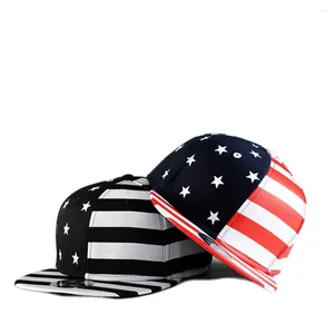 Casquettes de balle USA drapeau cuir Snapback chapeau casquette de baseball pour hommes femmes Sport Hip Hop en plein air rue chapeaux mâle femme réglable soleil Gorras