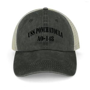 Ball Caps USS Ponchatoula (AO-148) Ship's Store Cowboy Visor thermal Western Women's Beach Outlet 2024 masculin