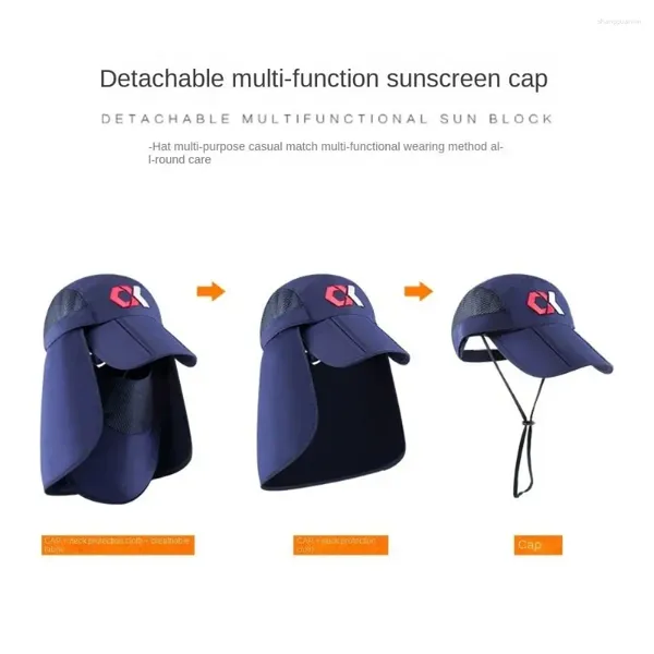 Capes à balle UV Protection Soleil Summer Été Breatte Séchant rapide Capuche de baseball large Embouche Nou Nou Shade Outdoors