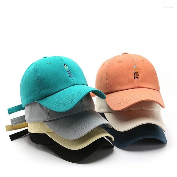 Gorras de bola VACIGODEN Moda Simple Figura de dibujos animados Bordado Gorra de béisbol Hombres Mujeres Algodón Al aire libre Deportes Casual Protección solar Sombrero Chica