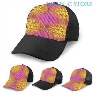 Gorras de bola Vasarely estilo gorra de baloncesto hombres mujeres moda todo estampado negro unisex adulto sombrero