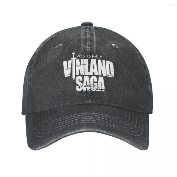 Casquettes de baseball Casquette de baseball Vinland Saga Thorfinn Vintage Denim en détresse Anime Manga Thorkell Snapback Chapeau ajusté extérieur