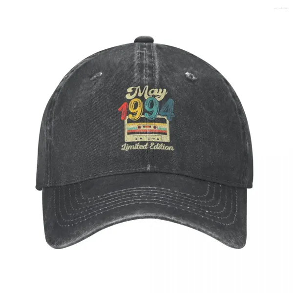 Ball Caps Vintage 30 años 1994 30º cumpleaños Capilla de béisbol Estilo unisex Denim angustiado Snapback Sombrero de verano Sombreros de verano al aire libre