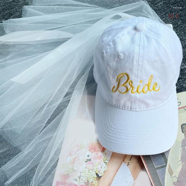 Gorra de pelota gorra de béisbol vintage con velo elegante cinta de poes PO POTS blanco Bowknot para fiesta de disfraces Dancing