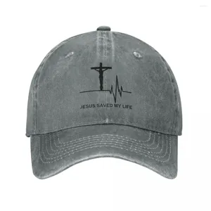 Ball Caps Vintage Baseball Snapback Cowboyhoeden Jezus redde mijn leven Zomer Herfst Cap Christelijke God Jeans Casquette