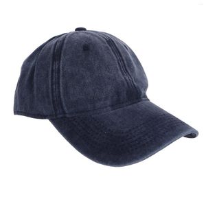 Ball Caps Vintage Coton Baseball Ajustement Ajustement du chapeau de capuche lavé bleu plat pour hommes