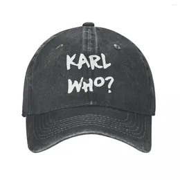 Ball Caps vintage karl who slogan Baseball Cap Unisexe Style en détresse de couches de jean Swag extérieur Running Golf Hat