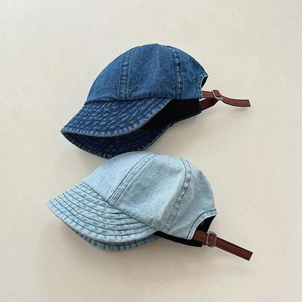 Gorras de bola Vintage Kids Cap Denim Blue Baby Sun Sombreros Verano Primavera Adustable Niños Béisbol para niñas Niños Accesorios 1-3Y