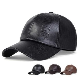 Casquettes de baseball Casquette de Baseball en cuir Vintage hommes mode Hip Hop casquettes de sport armée militaire chapeau britannique Vintage en cuir de vachette chapeaux gorras YQ240117