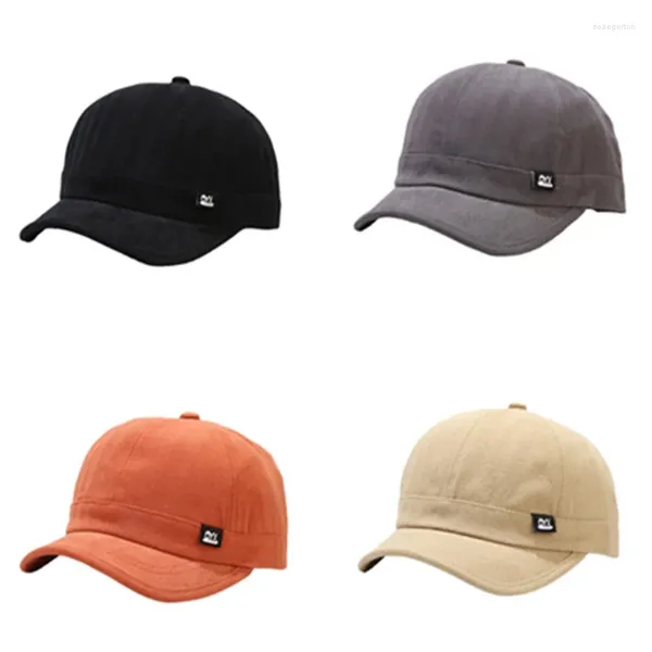 Gorras de bola Vintage ala corta gorra de béisbol algodón hombres mujeres suave papá sombrero ajustable estilo camionero perfil bajo retro todo partido