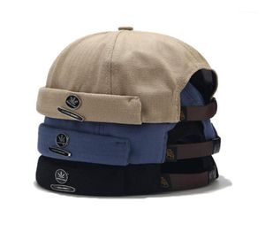 Gorras de bola Vintage Skullcap Ajustable Propietarios transpirables Beanie Sailor Cap Algodón Hip Hop Man Cap4533414