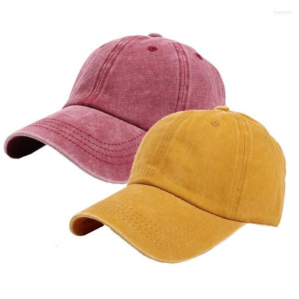 Gorras de béisbol de algodón lavado Vintage gorra de béisbol Casual Unisex sombreros de sol para mujeres hombres primavera verano vaquero Snapback Kpop GorraS sombrero visera