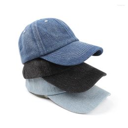 Ball Caps vintage lavé denim baseball couleur solide hommes femmes femmes tablins réglables printemps d'été