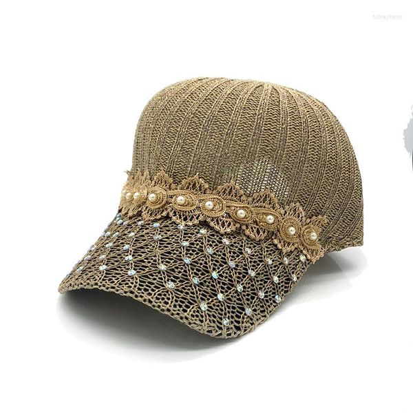 Ball Caps Vintage Femmes Righine Baseball Cap Mesh Snapback Black Breathable Visor Gorras Femelle Diamond de haute qualité