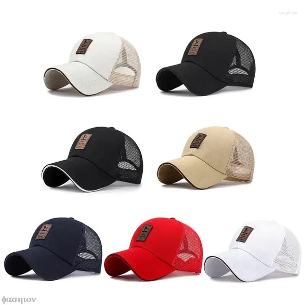 Gorras de bola Visor Net Cap Sun Hat Sombrero de malla transpirable HatSummer Casual Trucker 2024 Moda Hombre Béisbol