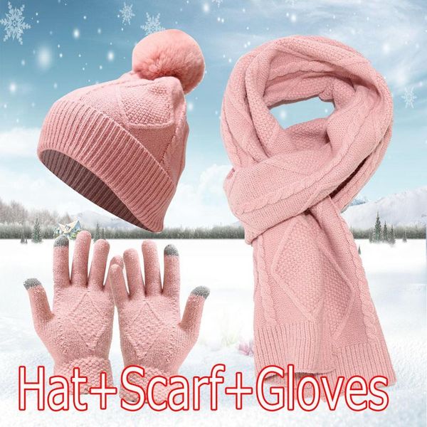 Casquettes de baseball chaud tricot écharpe gants hiver cyclisme hommes adulte ski chapeau ensembles femmes coupe-vent tricoté baseball