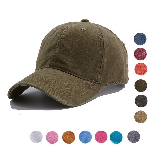 Casquettes de baseball Coton lavé Pure Color Light Board Femmes Hommes Casquette de baseball Multicolore en option Os réglable en plein air HipHop Hat 230727